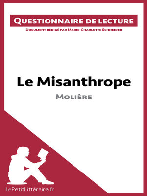 cover image of Le Misanthrope de Molière